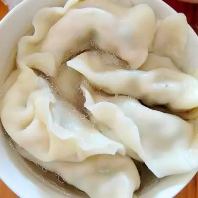 Chinese dumplings with soup