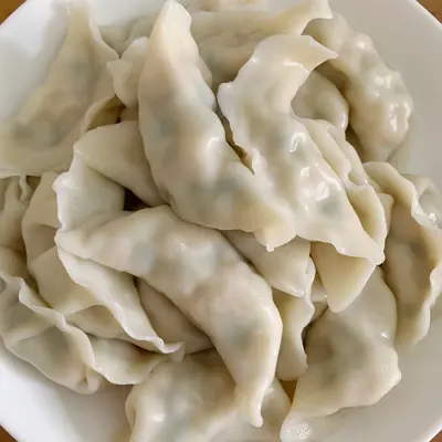 cooked Chinese dumplings