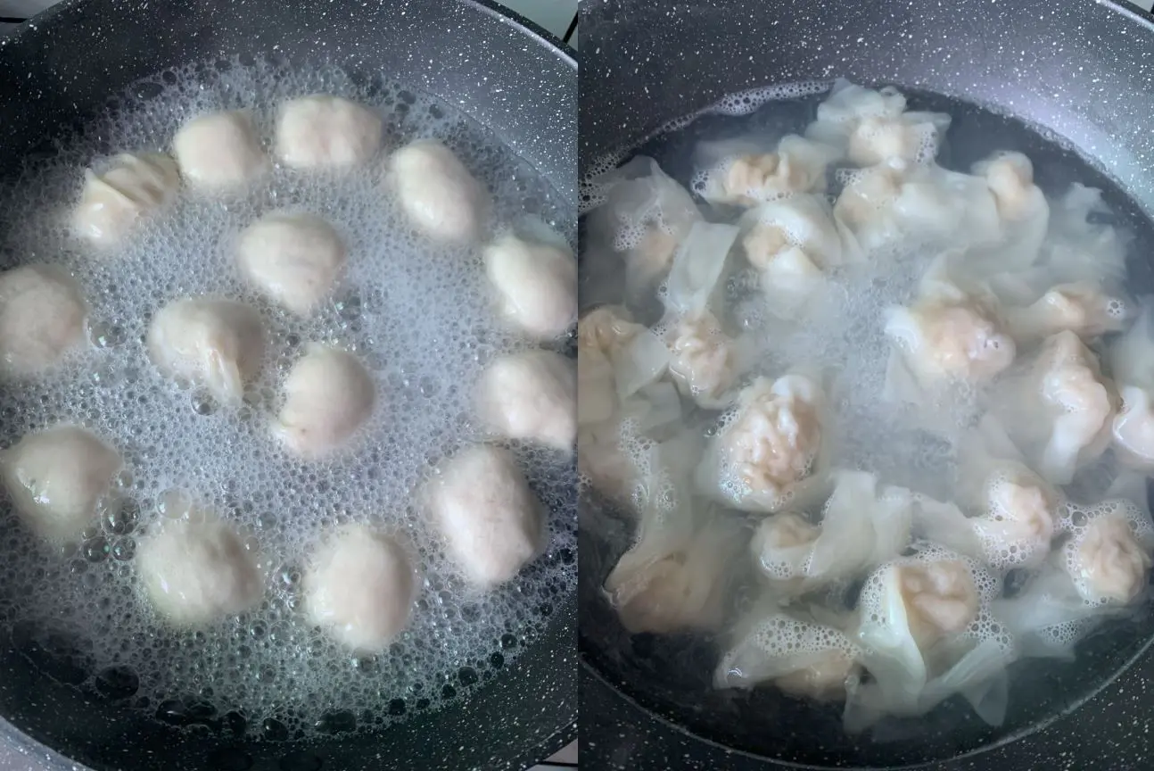 cooking wontons