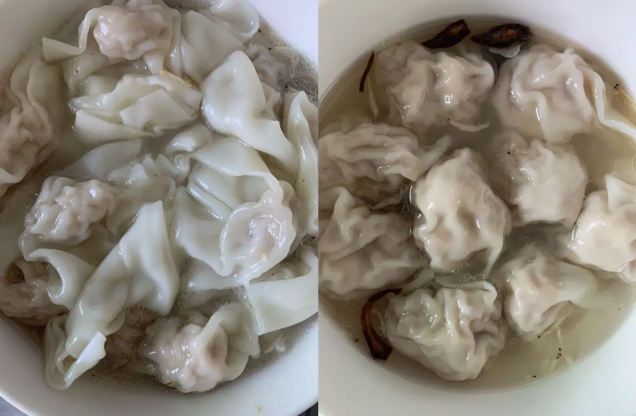 wontons ready for serving