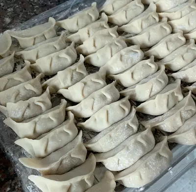 wrapped Chinese dumplings