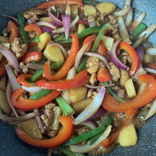 Black Pepper Chicken with Potatoes